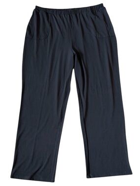 Magellan’s Travel Pants XL Black Pull On Stretch Packable Wide Leg Womens